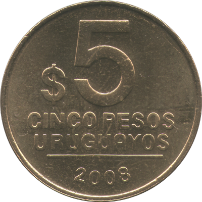 URUGUAY - 2008 - 5 Pesos - Obverse