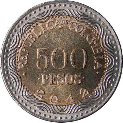 COLOMBIA - 2012 - 500 Pesos - Obverse