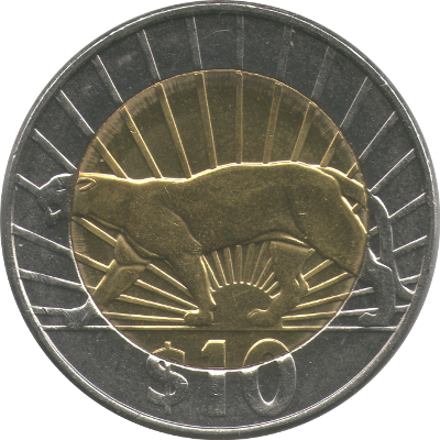 URUGUAY - 2011 - 10 Pesos - Obverse