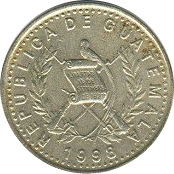 GUATEMALA - 1998 - 25 Centavos - Obverse