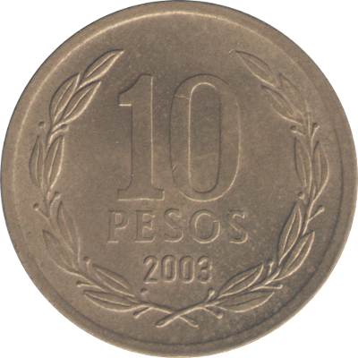 CHILE - 2003 - 10 Pesos - Obverse