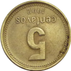 ARGENTINA - 1992 - 5 Centavos - Reverse